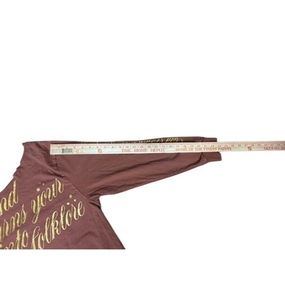 "Taylor Swift" CUT OFF COLLAR Long Sleeve Gold Rush T-Shirt Tour Concert Folk - Picture 8 of 10